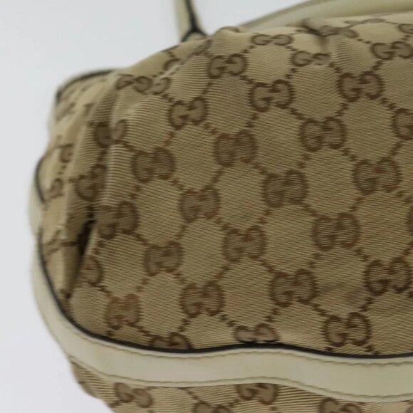 GUCCI GG Canvas Tote Bag Beige Gold 269953 Auth BA4969 - Picture 12 of 16